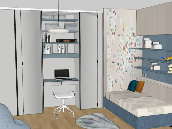 armadio con scrivania 