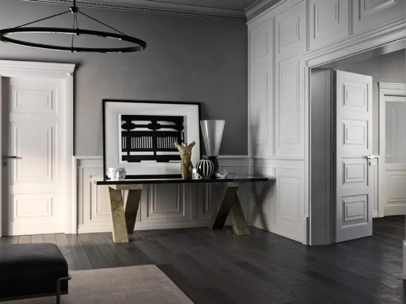 Boiserie Bugnata in laccato Bianco pantografata di Garofoli