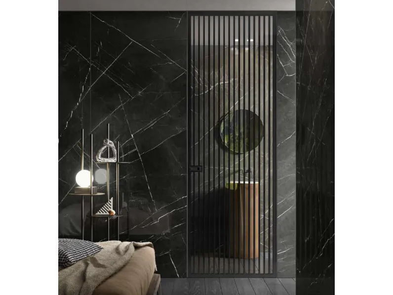 Boiserie Vetro effetto Marmo Nero di Garofoli