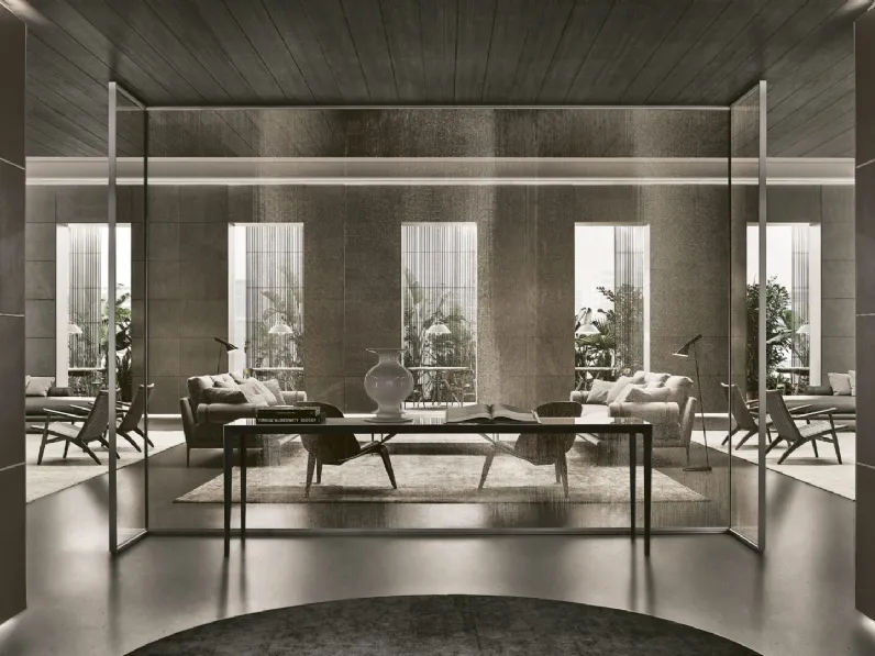 Boiserie Modulor Similpelle e Litech di Rimadesio