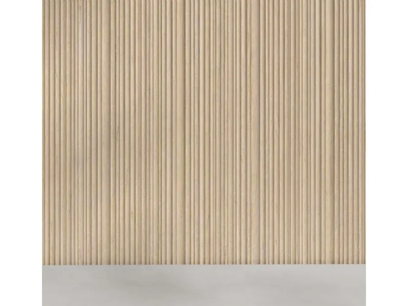 Boiserie di pannelli fresati per interni in legno naturale Moove Rovere Natural di Déco