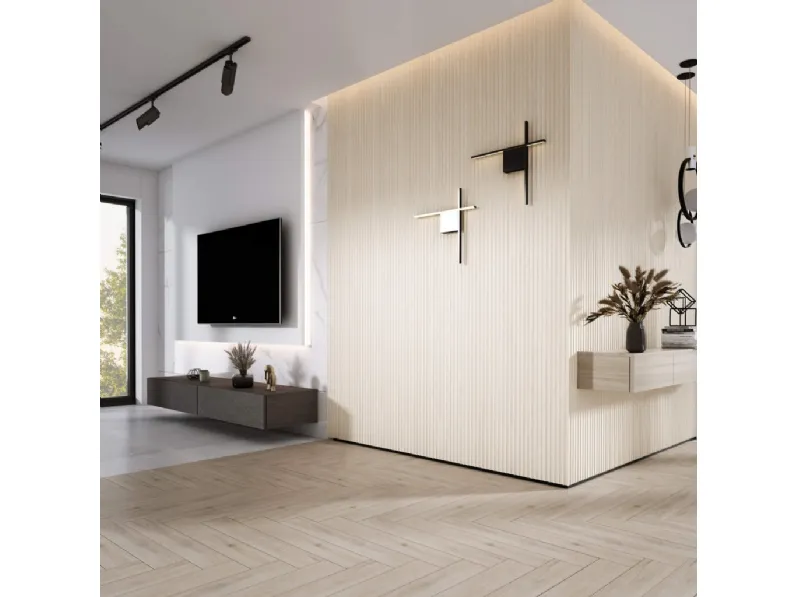 Boiserie Onda Oak White di Lamelio