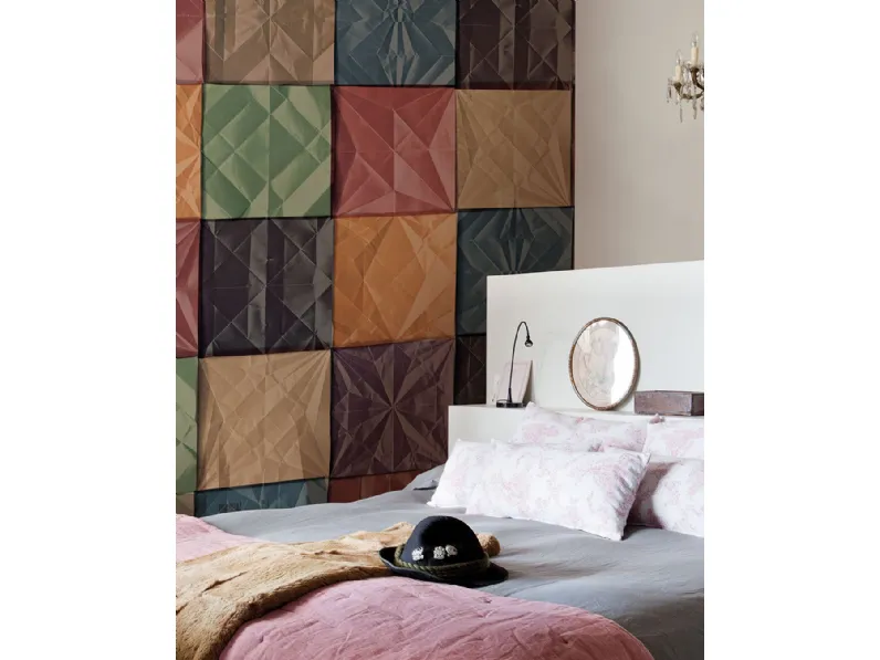 Carta da parati a pattern colorati effetto carta stropicciata Colorful di Inkiostro Bianco