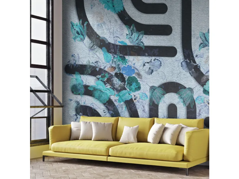 Carta da parati Flowers Labyrinth di Pintdecor