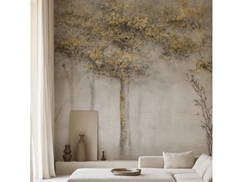 Carta da parati Golden Trees di Adriani e Rossi