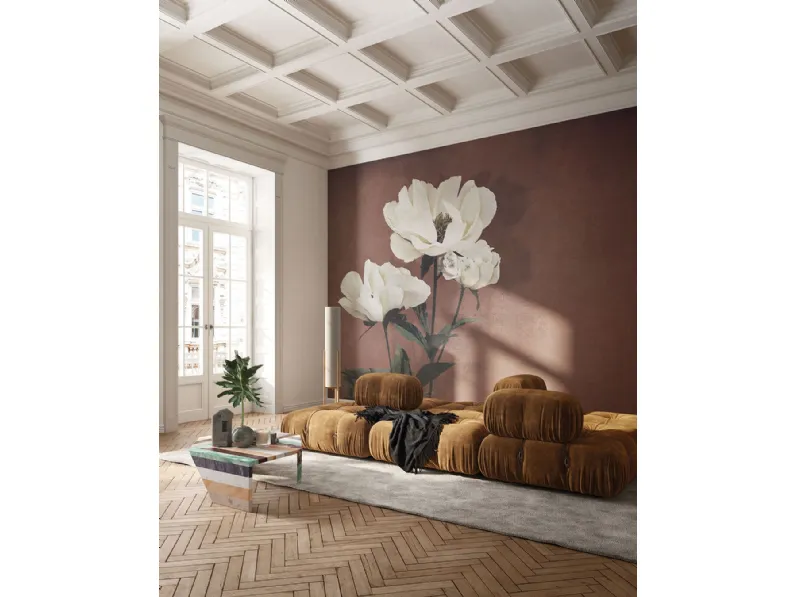 Carta da parati Haerdaceous Paeony di Inkiostro Bianco