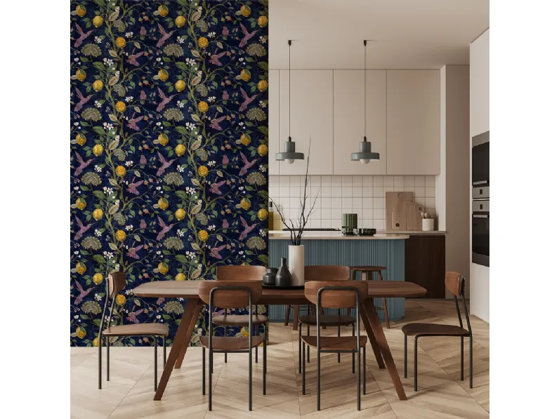 Carta da parati Lemons and birds di Adriani e Rossi