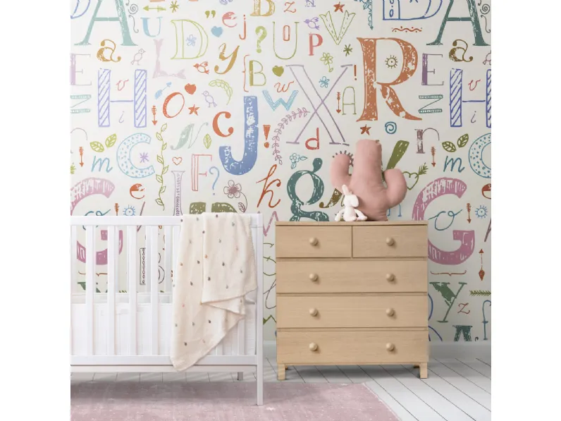 Carta da parati Letters di Pintdecor