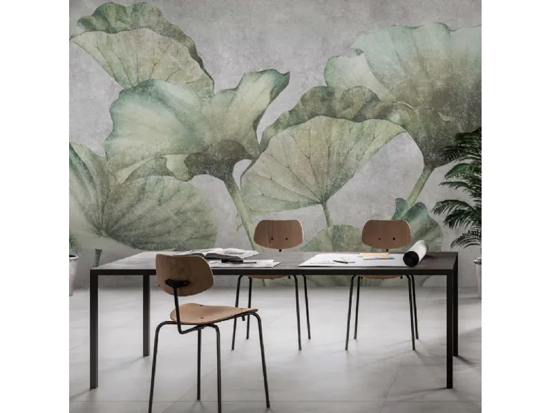 Carta da parati Lotus Leaves di Adriani e Rossi