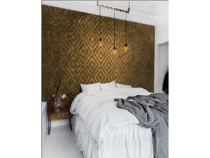 Carta da parati geometrica dai colori metallizzati Snap di Migliorino