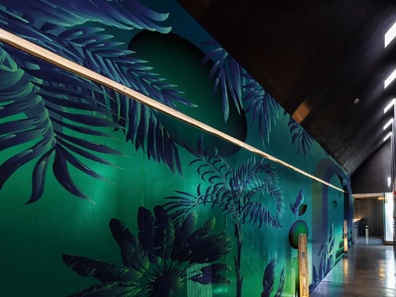 Carta da parati Space Jungle di Spaghetti Wall