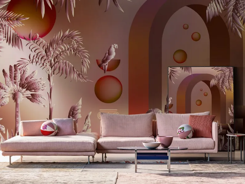 Carta da parati Space Jungle di Spaghetti Wall