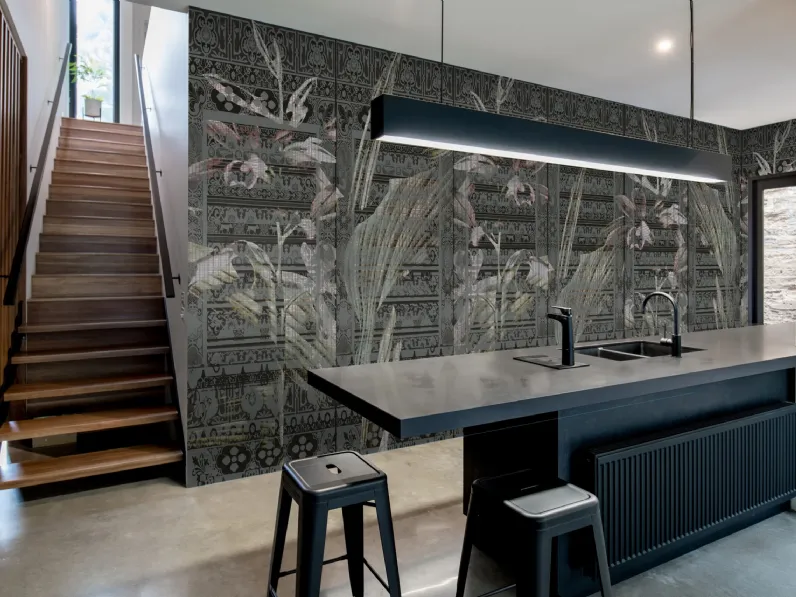 Carta da parati The Cartouche Grey di Daisy James