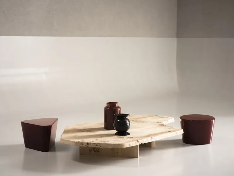 Tavolino Aegates in massello di Radica di Baxter