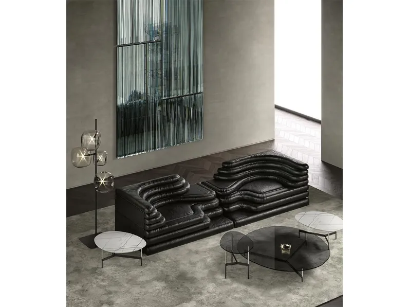 Tavolino After9 in vetro o marmo di Tonelli