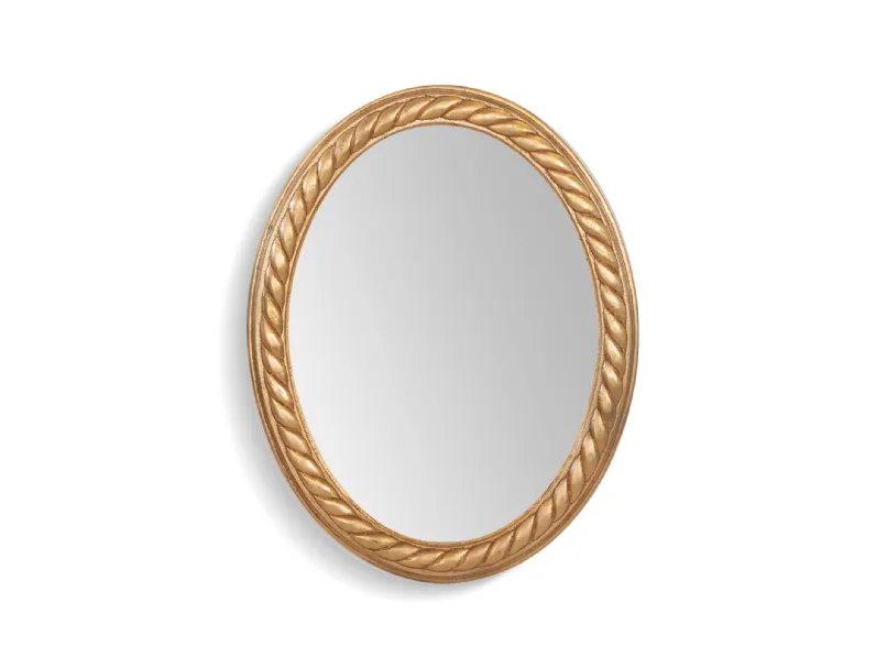 Specchiera con cornice classica in legno massello con decoro a treccia Aida di Cortezari