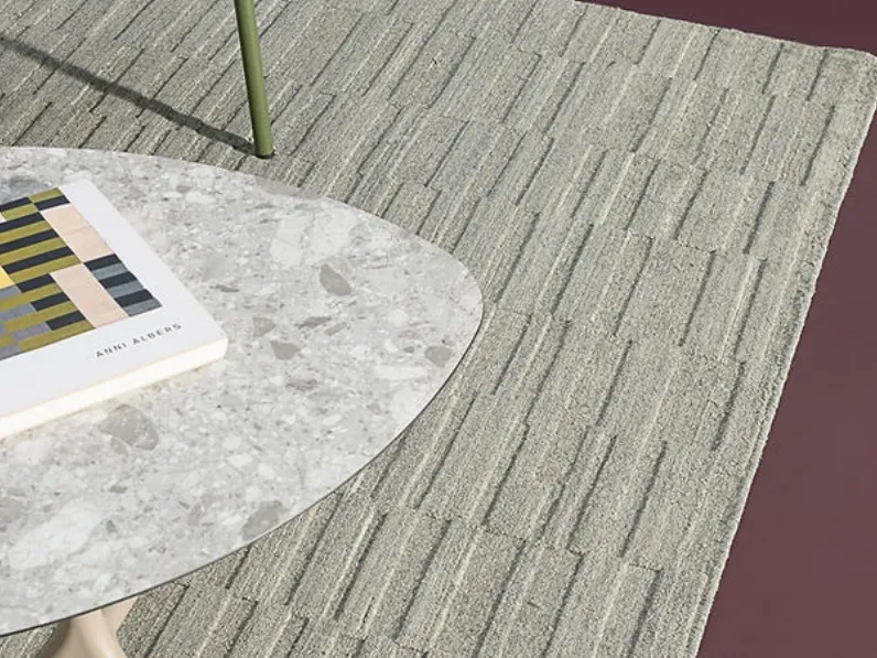 Tappeto in lino annodato a mano Albers di Warli