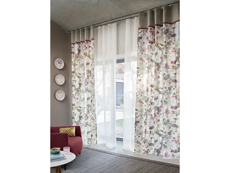 Tenda moderna con fiori e frutti di bosco colorati Alicia di Ado