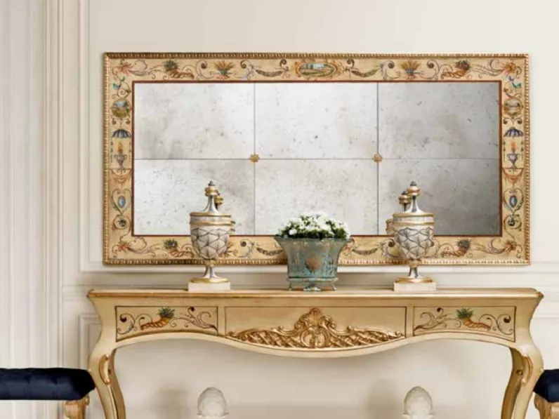 Specchiera in legno con decorazioni Art 0058 di Vittorio Grifoni