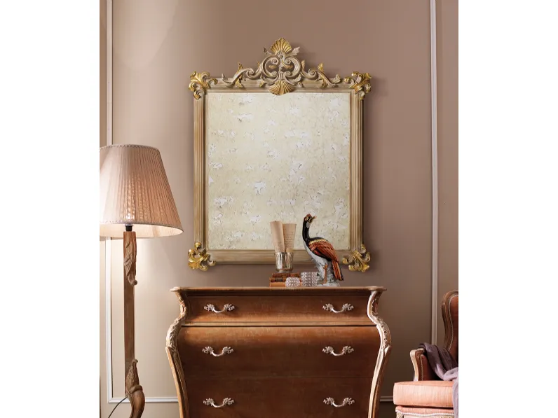 Specchiera in legno dorato e intagliato Art 0075 di Vittorio Grifoni