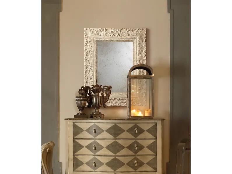 Specchio con cornice in legno intagliato Art 0098 Vittorio Grifoni