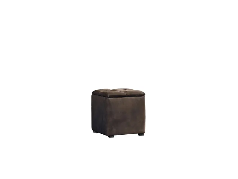 Pouf contenitore in tessuto dalla forma cubica Art 2312 di Vittorio Grifoni