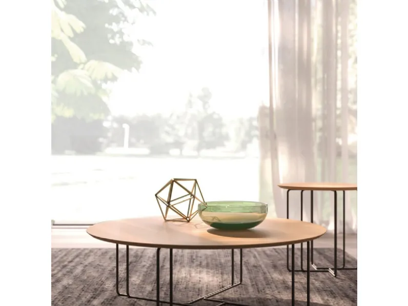 Tavolino rotondo in laccato rame Aster di Orme