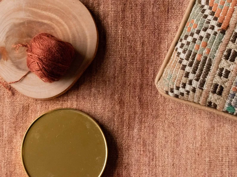 Tappeto Bamboo Shaded Mattone in bamboo e cotone di Carpet Edition