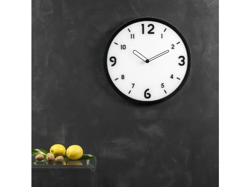 Orologio in cristallo acrilico bianco e metallo Basic di Vesta