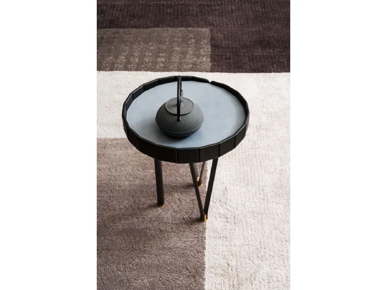 Tavolino Ninfea in pelle e legno di Baxter