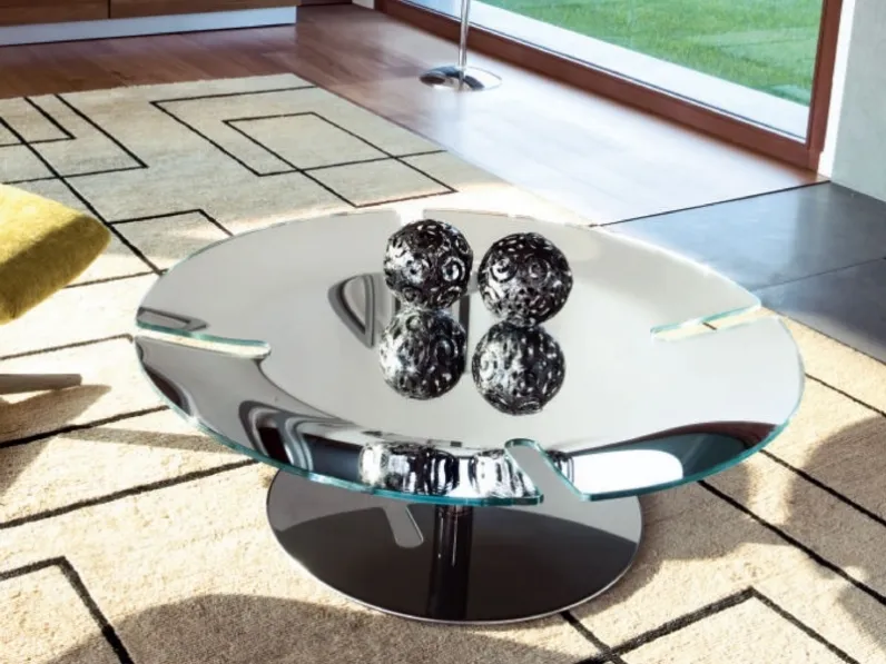 Tavolino Bond in vetro sagomato di Unico Italia