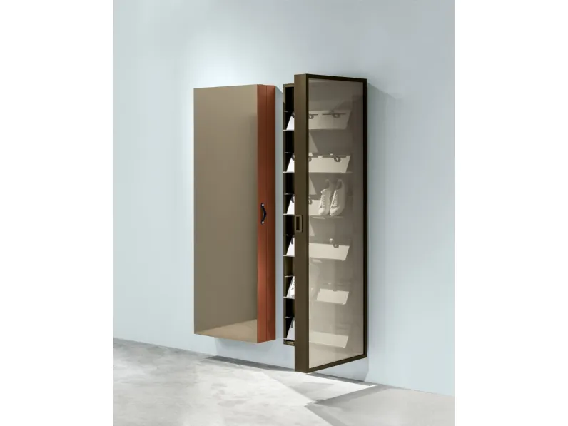 Scarpiera specchiera Box di Kristalia