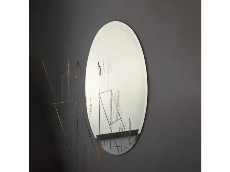 Specchio ovale con bordo bisellato Bric di Glas Italia