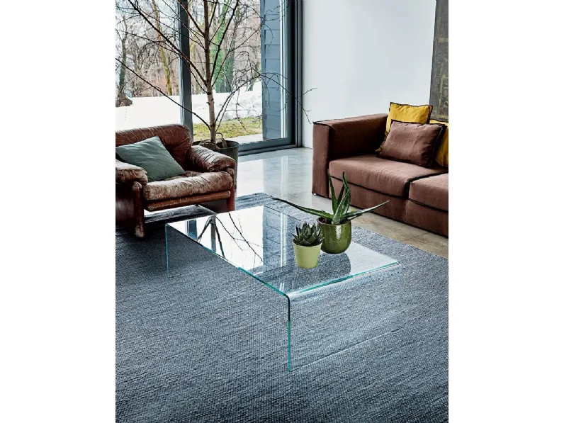 Tavolino in vetro curvato Bridge di Sovet