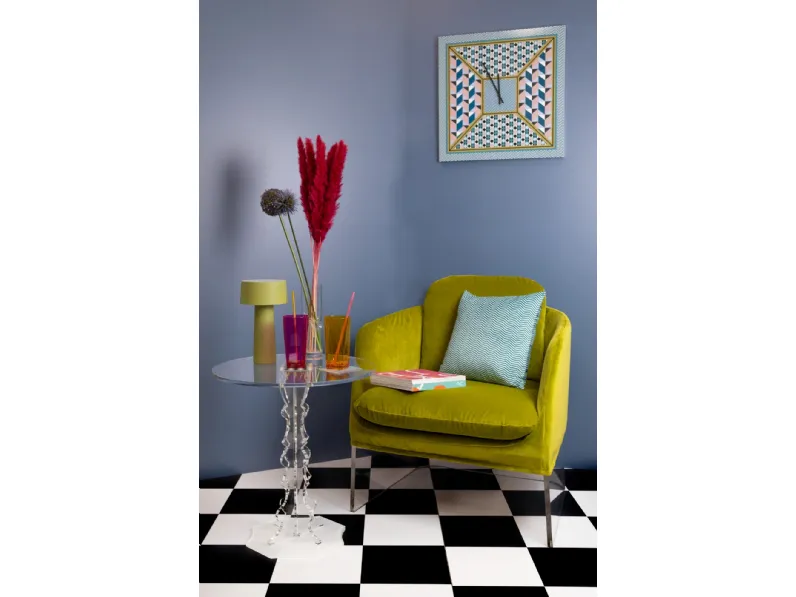 Tavolino in cristallo acrilico Brighella di Vesta