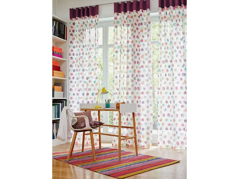 Tenda moderna con stampa digitale effetto acquerello Bubbles di Ado