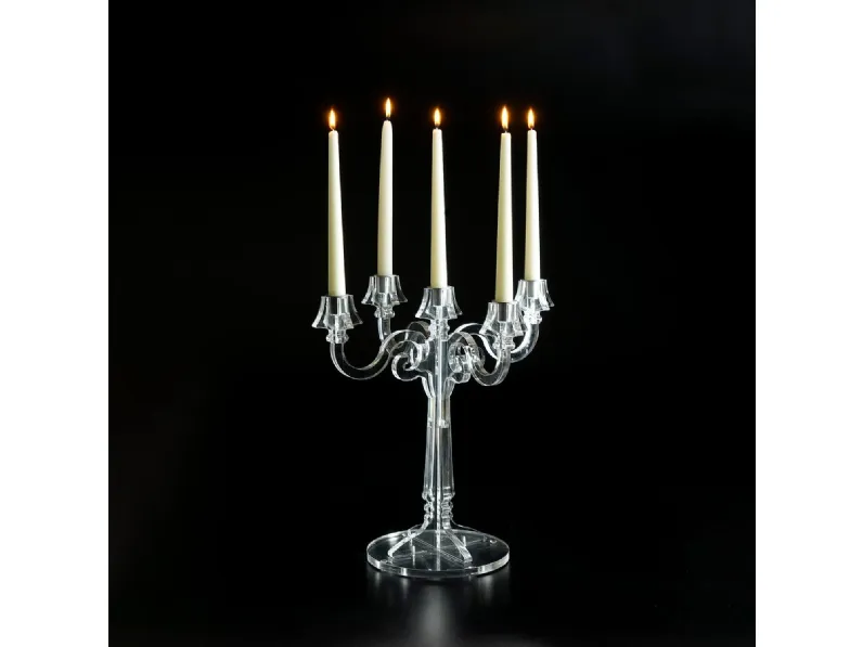 Candelabro da tavolo in plexiglass Liberty di Vesta