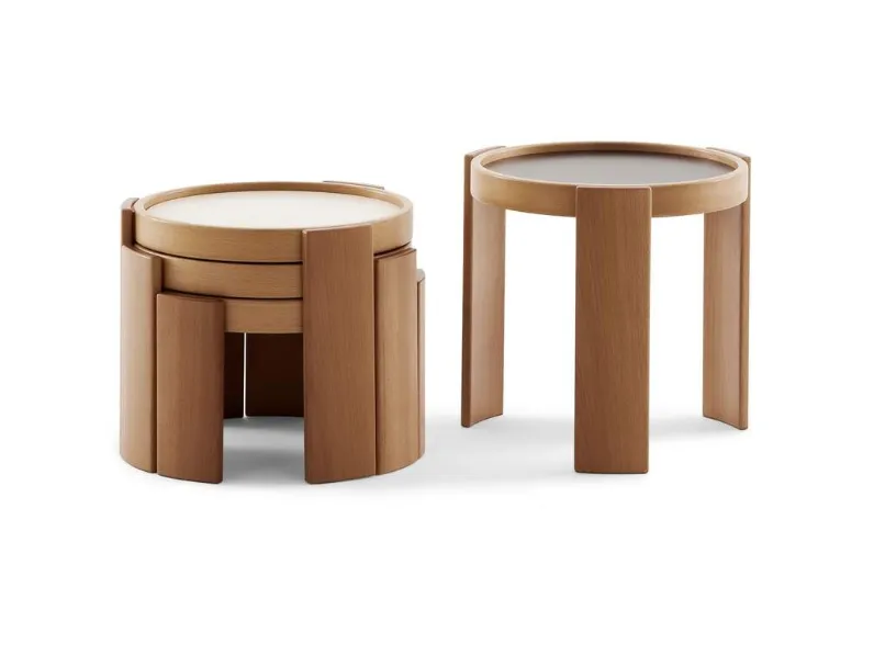 Tavolini 780|783 in lamiinato e legno di Cassina