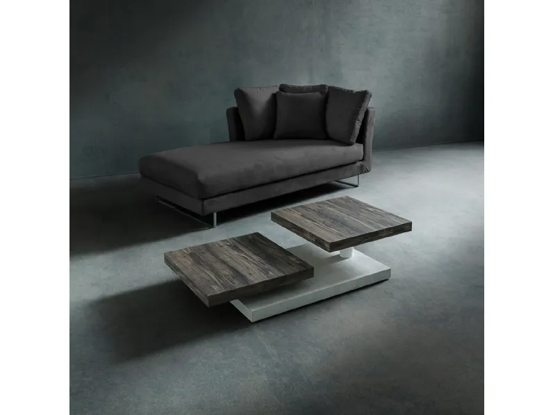 Tavolino di design Cecilia con piani rotanti in HPL di La Primavera