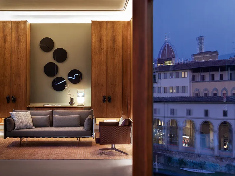 Tappeto Chado realizzato in lino e seta di bambù di Poltrona Frau