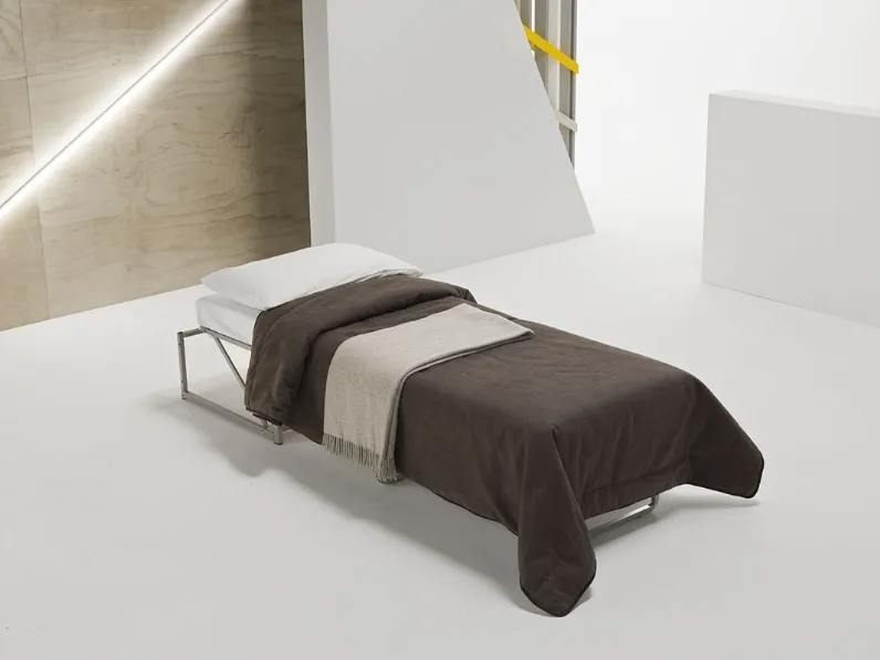 Pouf letto singolo in microfibra Chip di Dienne Salotti