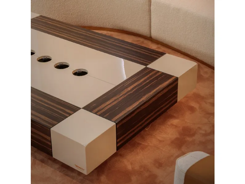 Tavolino Ciaika in Laccato e Ebano di Vismara Design