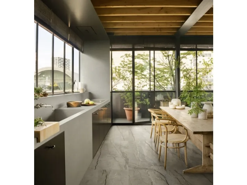 Top Cucina Concrete Look Cementum Nickel Natural di Marazzi