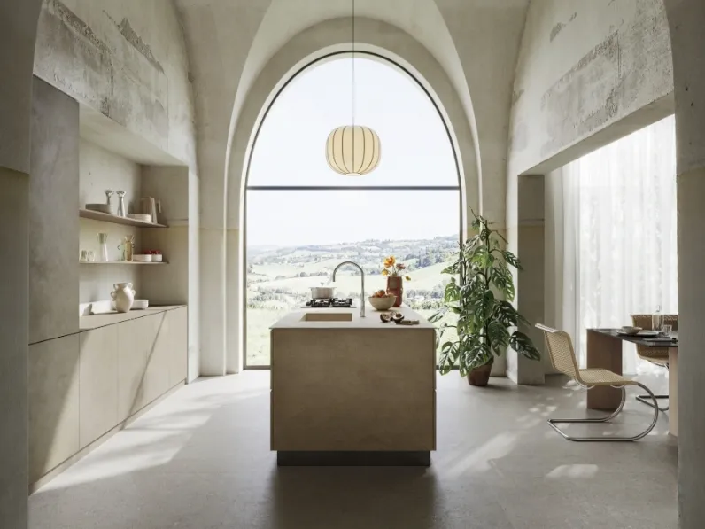 Top Cucina Concrete Look Slow Argilla di Marazzi