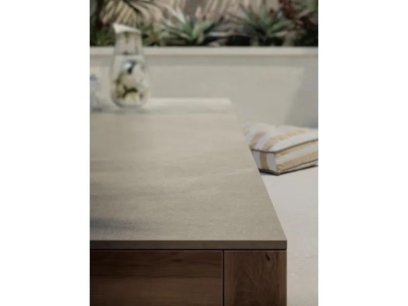Top Cucina Concrete Look Slow Argilla di Marazzi