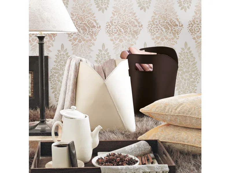 Contenitore portariviste in cuoio ecopelle Open di Adriani e Rossi