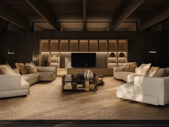 Il tappeto Corteccia di Molteni & C definisce l'ambiente con eleganza e carattere.
