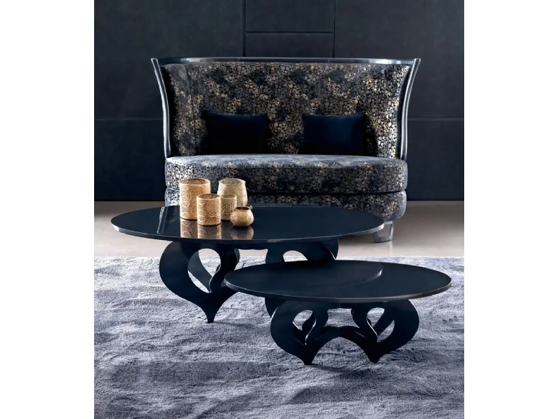 Tavolini Pablo e Pablito con top in MDF decorato e base in ferro di Cortezari