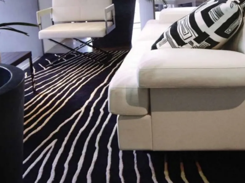 Tappeto moderno bianco e nero Cretto 01 di Sartori Rugs