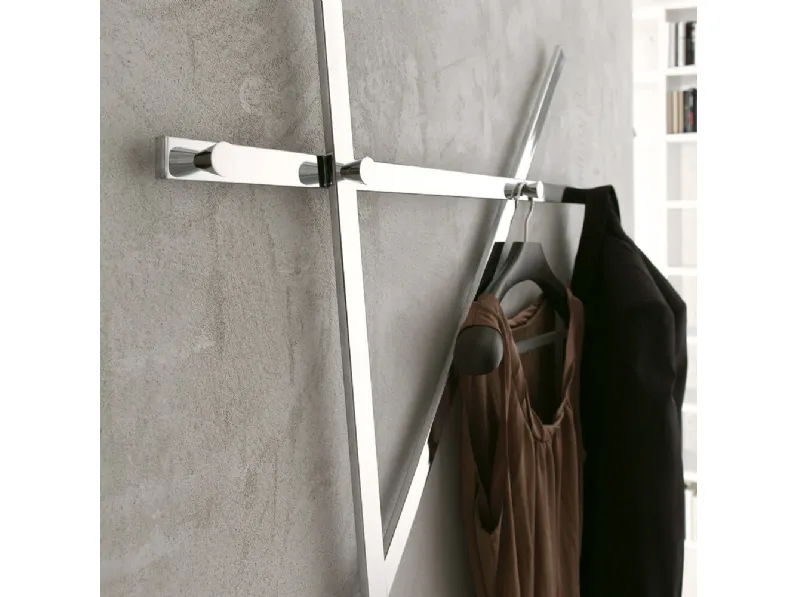 Appendiabiti Cross in metallo cromato di Ponti Terenghi